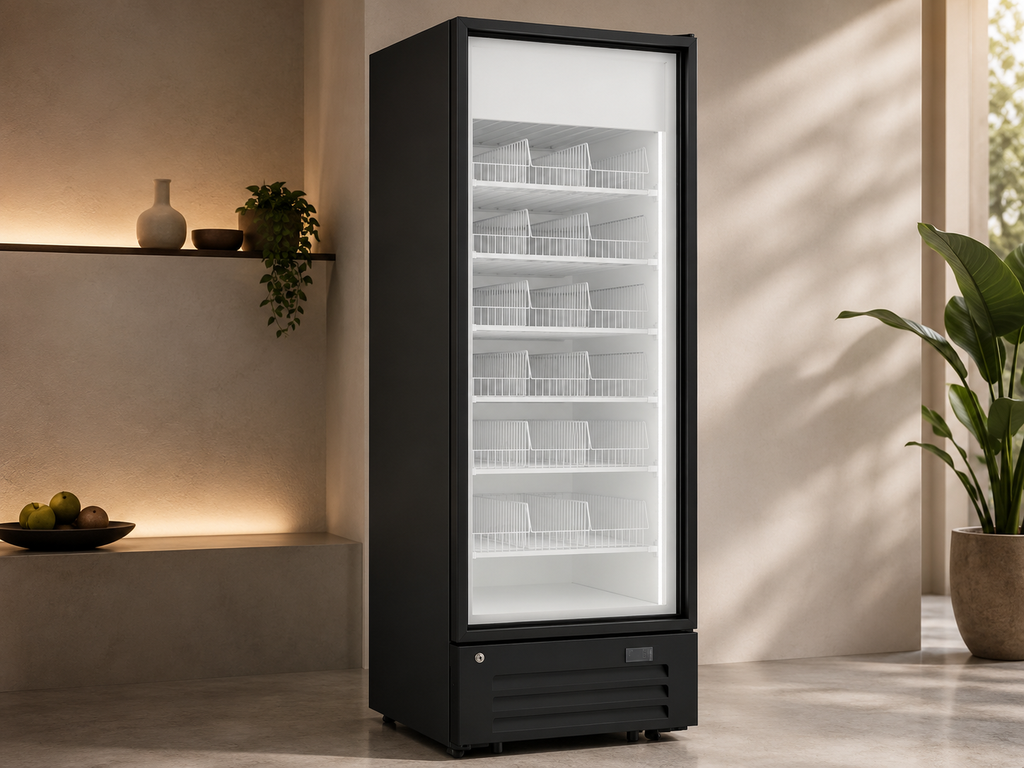 Freezer statico verticale porta vetro (680mm*700mm*2005mm)